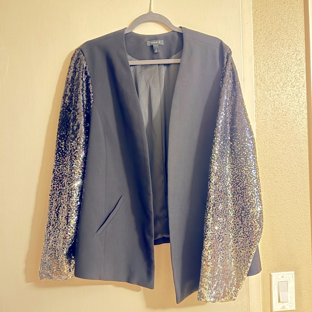 Torrid Sequin Sleeved Blazer